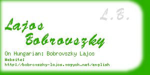 lajos bobrovszky business card